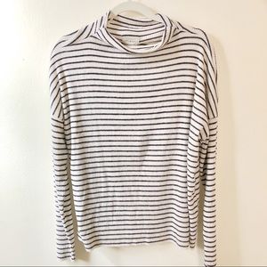Lucky Brand Mock Neck Ribbed Sweater